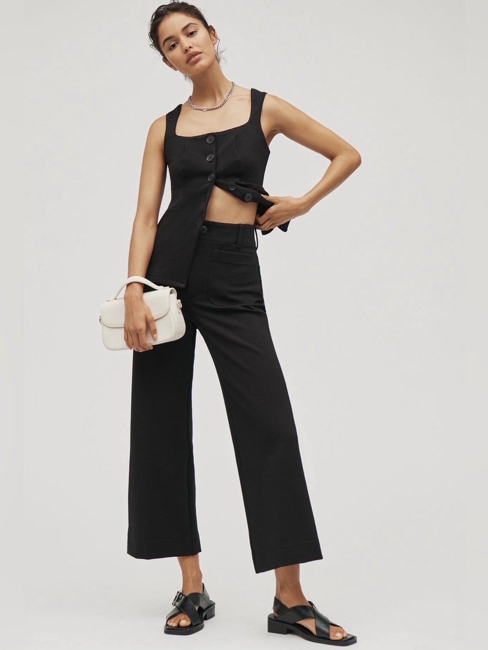Maeve The Colette Wide Leg Pants Black